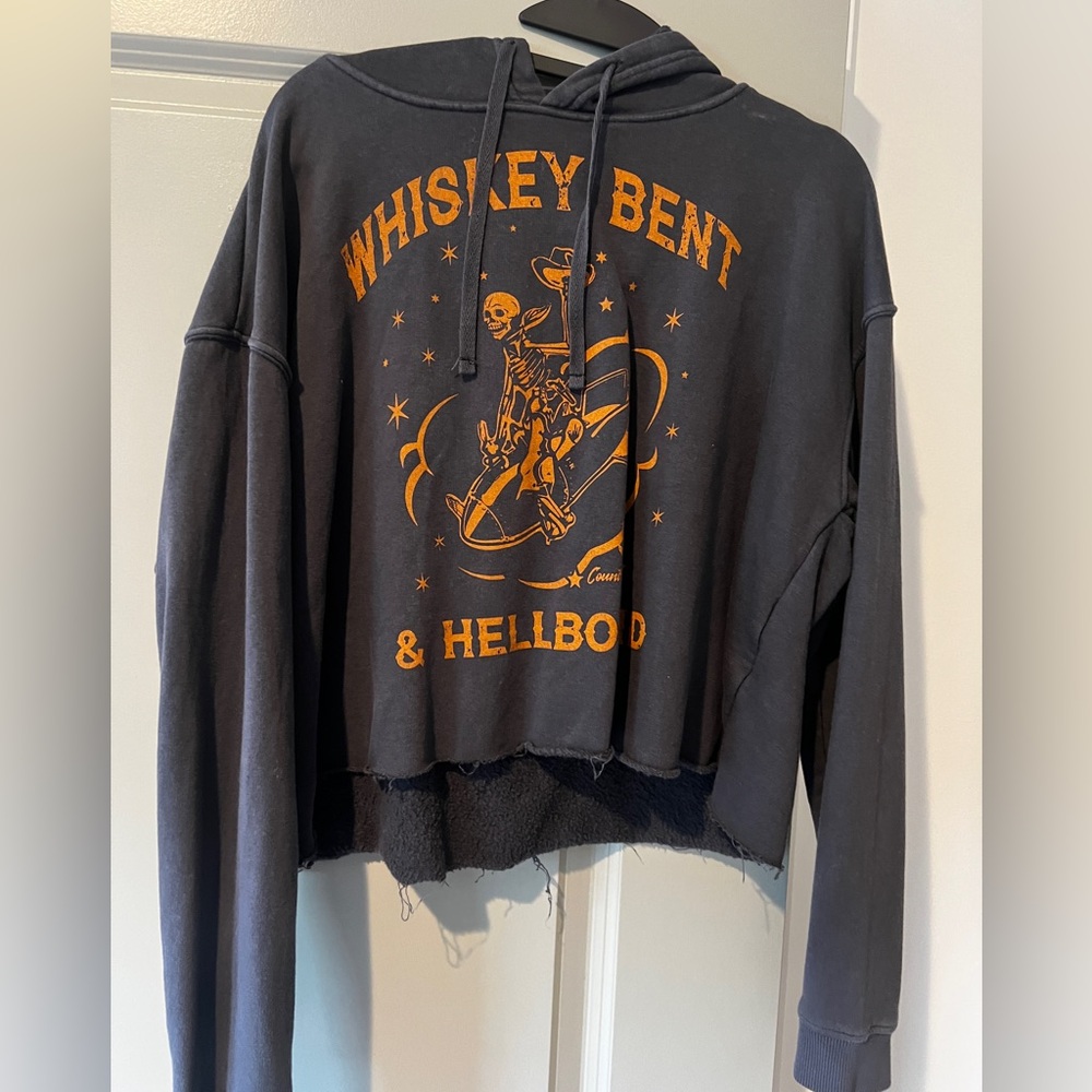 WHISKEY BENT & HELLBOUND HOODIE vintage vibe